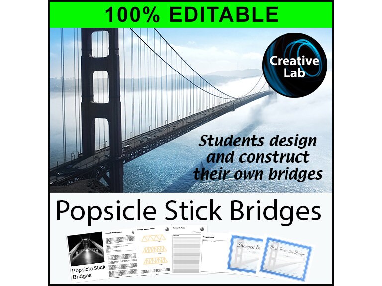 Popsicle Stick Bridge Contest - 100% Editable