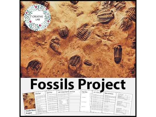 Fossil Research Project - PBL // Printable Teaching Resource // No Prep Classroom // Project Based Learning