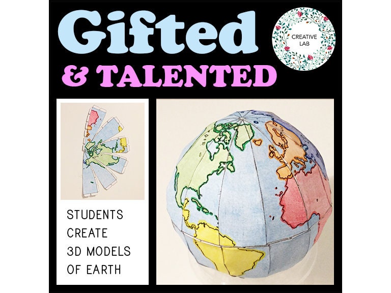 Mapping Craft Activity - 3D Globe - Gifted & Talented Map // Printable Teacher School Resource // No Prep Classroom //