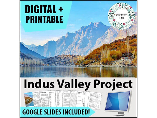 Indus Valley Civilization Research Project - PBL // Printable Teaching Lesson School Resource // Social Studies // Project based learning