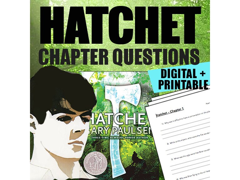 Hatchet - Book Chapter Comprehension Questions & Answers // Printable Teacher School Resource // English Language Arts Reading Literature