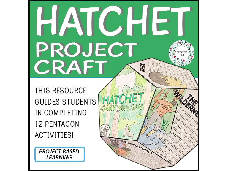 Hatchet - Book Novel Study Project Craft - PBL // Printable Teaching Lesson School Resource // No Prep Classroom //