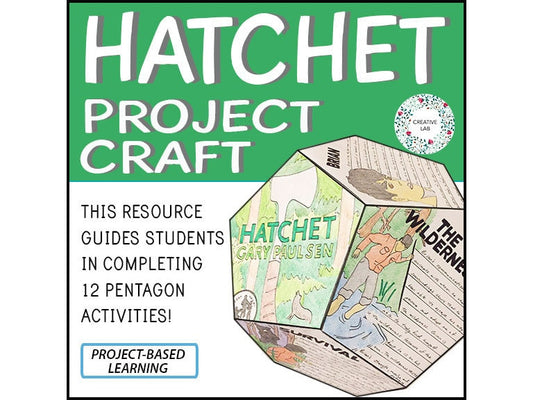 Hatchet - Book Novel Study Project Craft - PBL // Printable Teaching Lesson School Resource // No Prep Classroom //