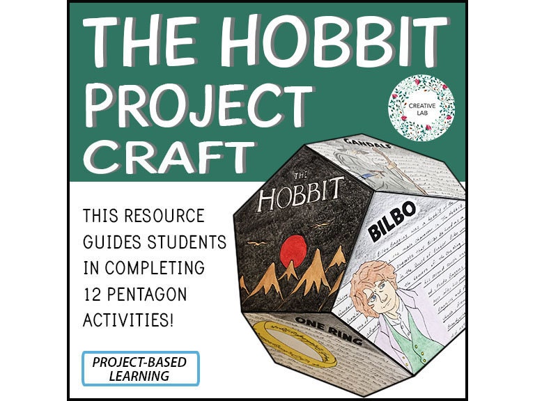 The Hobbit - Book Novel Study Project Craft - PBL Project Based Learning // Printable Teaching Lesson School Resource // English Reading