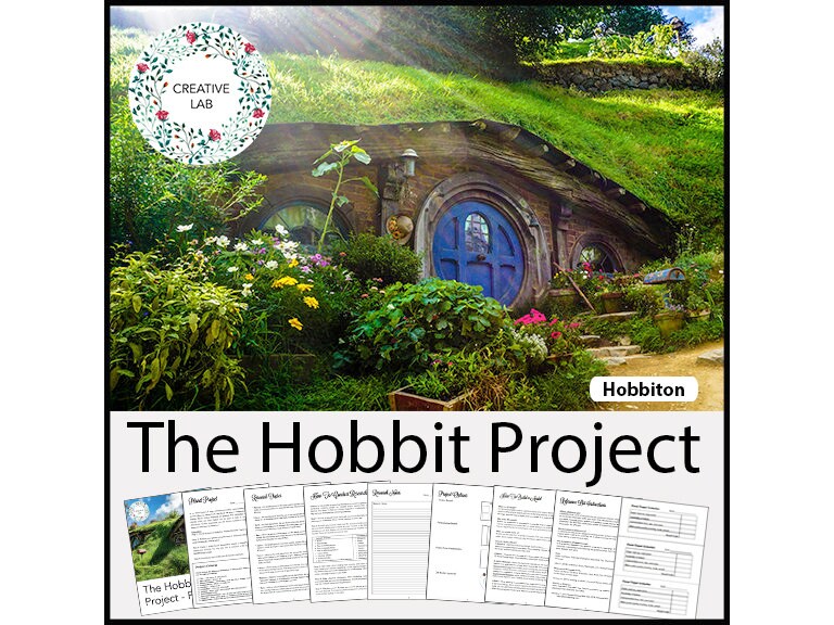 The Hobbit Book Novel Research Project - PBL // Printable Teaching Lesson School Resource // No Prep Classroom // English Reading Literature