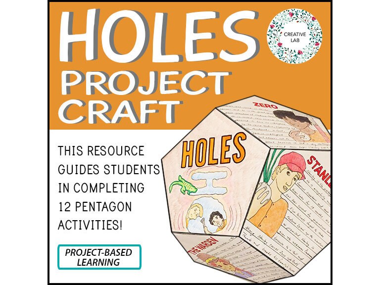 Holes Novel Study Project Craft - PBL // Printable Teaching Lesson School Resource // No Prep Classroom / English Language Arts Reading Book