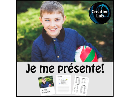 Je me presente! All About Me French Assignment // Printable Teaching Lesson School Resource // No Prep Classroom // French Language Work