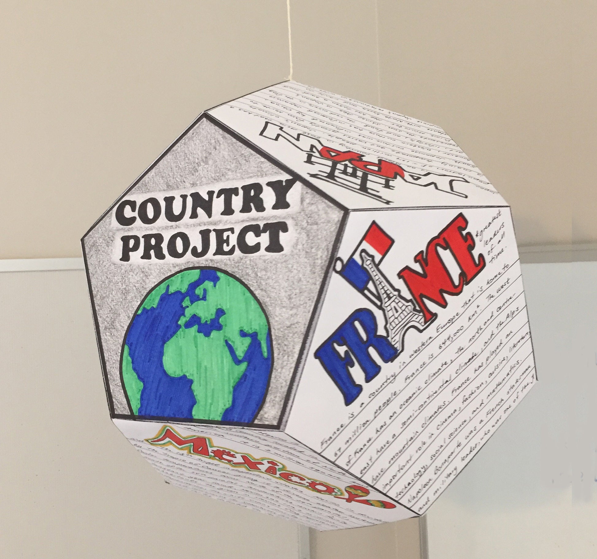 Country Research Project Craft - STEM - PBL // Printable Teaching Resource // No Prep Classroom // Project Based Learning