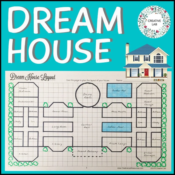 Math Multi-Digit Multiplication Project - Dream House - Area & Perimeter // Printable Teaching Resource // No Prep Classroom //