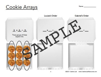 Math Cookie Arrays - Single Digit Multiplication - 100% Editable // Printable Teaching Resource // No Prep Classroom //