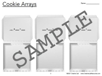 Math Cookie Arrays 2 - Single Digit Multiplication - 100% Editable // Printable Teaching Resource // No Prep Classroom //