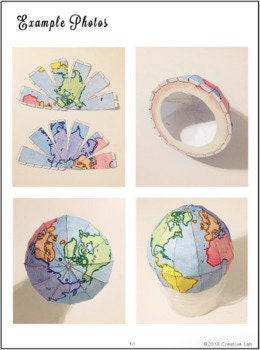 Mapping Craft Activity - 3D Globe - Gifted & Talented Map // Printable Teacher School Resource // No Prep Classroom //