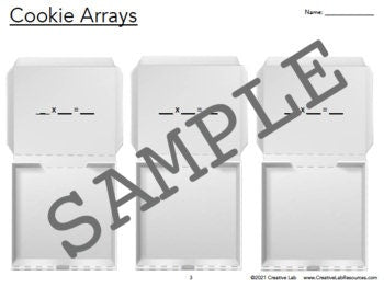 Math Cookie Arrays 2 - Single Digit Multiplication Worksheets // Printable Teaching Resource // No Prep Classroom //