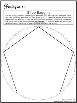 The Hobbit - Book Novel Study Project Craft - PBL Project Based Learning // Printable Teaching Lesson School Resource // English Reading