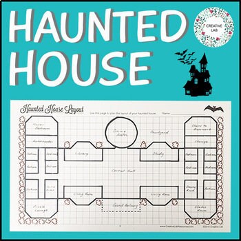 Math Haunted House Design - Area & Perimeter - Halloween Math // Printable Teaching Lesson School Resource // No Prep Classroom //