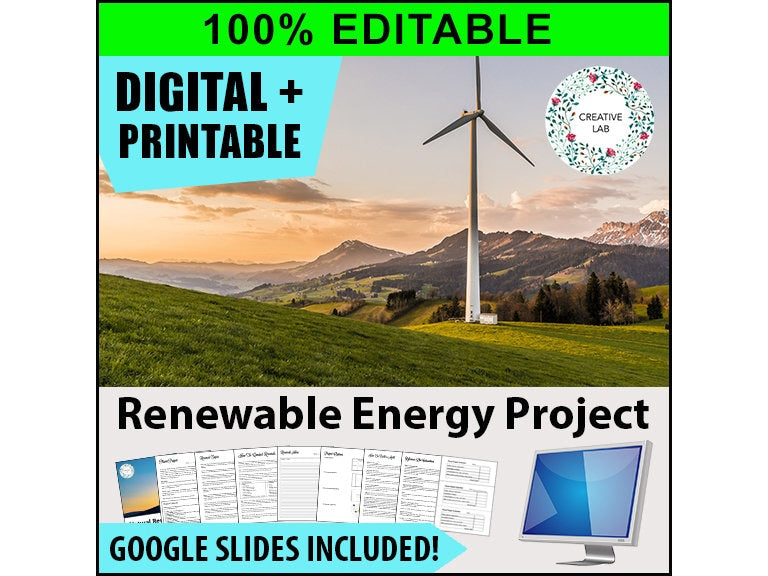 Renewable Energy Research Project - PBL - 100% Editable