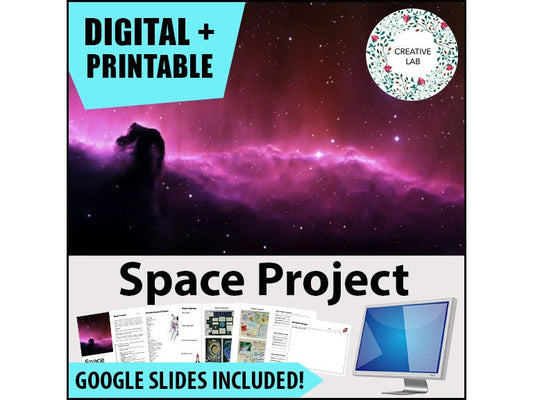 Space Research Project - PBL // Printable Teaching Resource // No Prep Classroom //