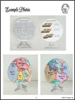 Tectonic Plates Globe - 3D World Map Model // Printable Teaching Resource // No Prep Classroom //