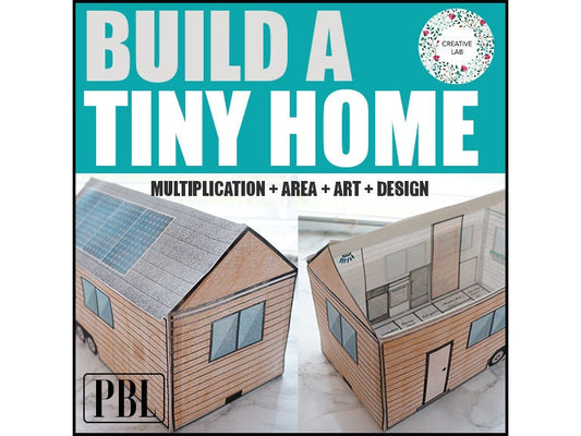 Build a Tiny Home House - Math & Design // Printable Teaching Resource // No Prep Classroom //