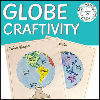 Mapping Craft Activity - 3D Globe World Map - 100% Editable // Printable Teacher School Resource // Earth Sciences, Geography, Earth Day