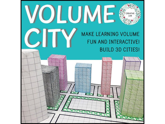 Volume City - Geometrocity Project // Printable Teaching Resource // No Prep Classroom //