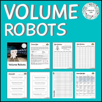 Volume Robots - PBL // Printable Teaching Resource // No Prep Classroom //