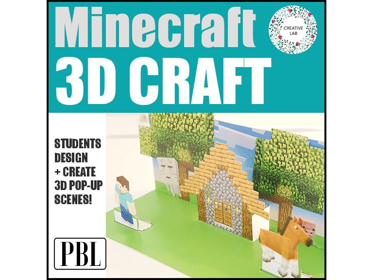 Minecraft House 3D Craftivity