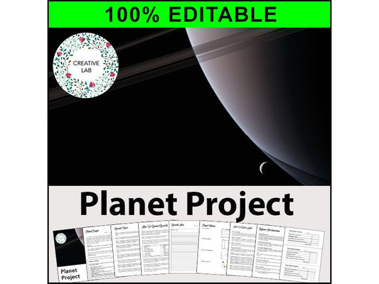 Planet Research Project - 100% Editable