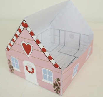 Valentine's Day House Craft // Printable Teaching Resource // No Prep Classroom //