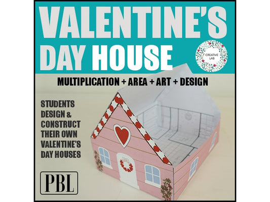 Valentine's Day House Craft // Printable Teaching Resource // No Prep Classroom //