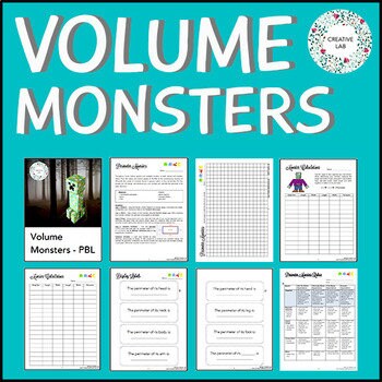 Volume Monsters Project - Math - PBL // Printable Teaching Resource // No Prep Classroom //