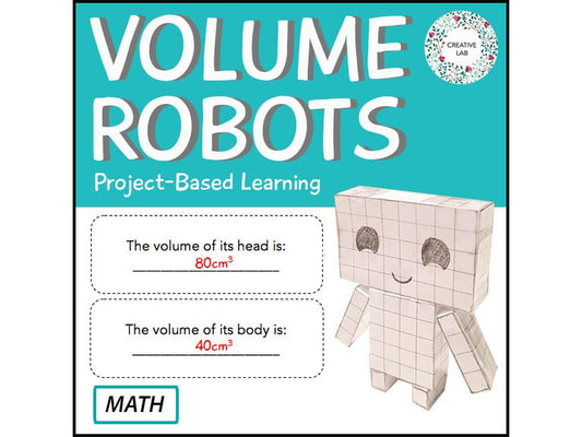 Volume Robots - PBL // Printable Teaching Resource // No Prep Classroom //