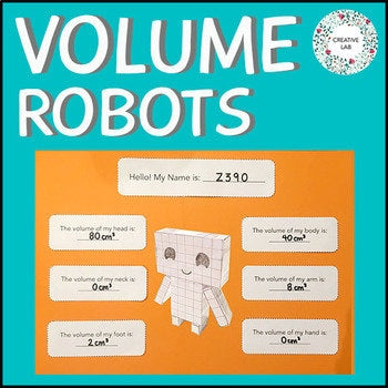 Volume Robots - PBL // Printable Teaching Resource // No Prep Classroom //