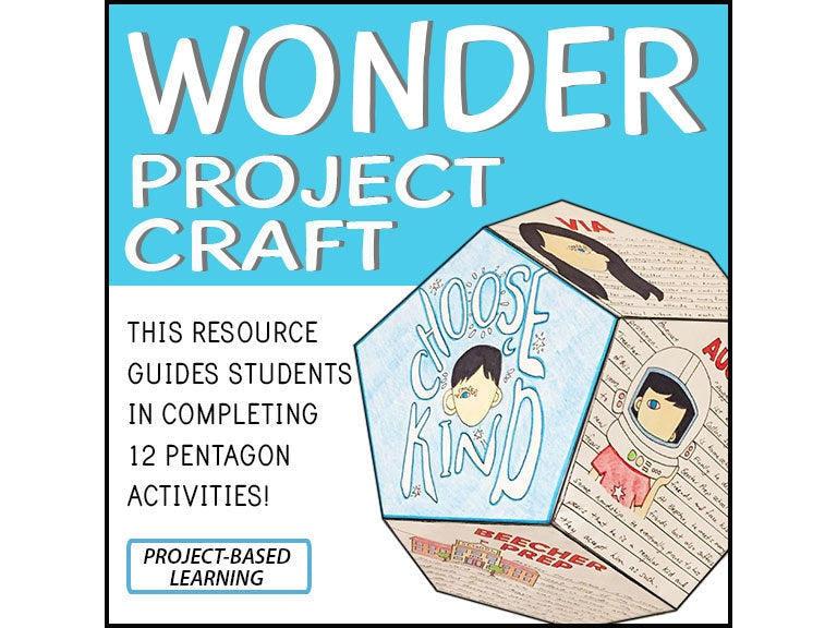 Wonder Novel Study Project Craft // Printable Teaching Resource // No Prep Classroom //